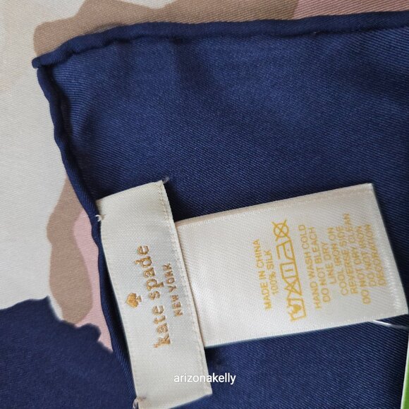 NWT kate spade Silk Scarf Map Europe "Going Places" - Picture 4 of 9